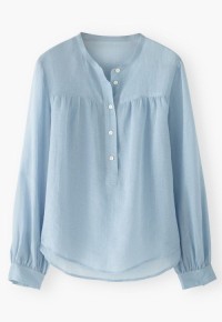 Popover Hi-Low Hem Blouse