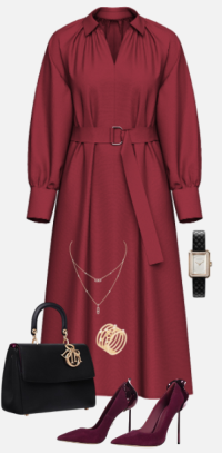 Waist Belted Party Dress