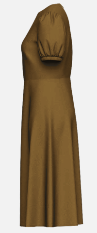 Puff Sleeve Fit & Flare Dress