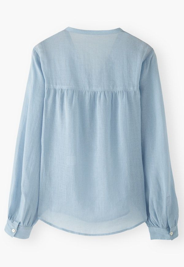 Popover Hi-Low Hem Blouse