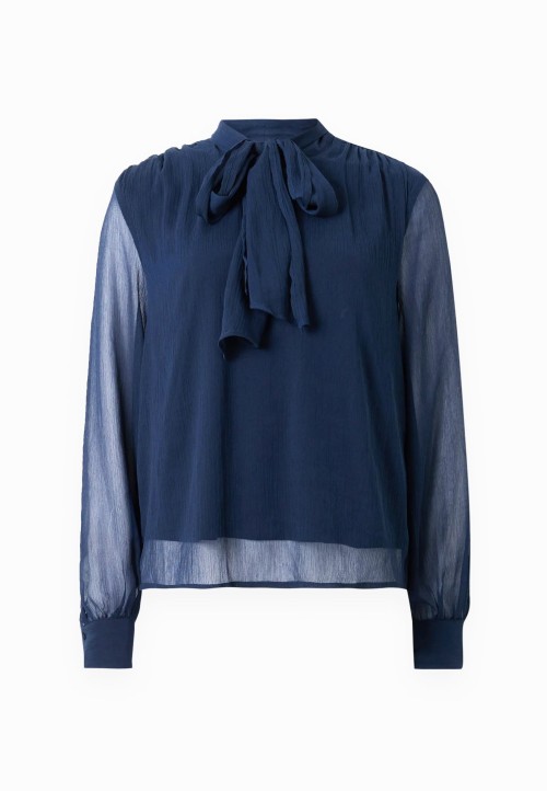 Womens Chiffon Turtle Neck Blouse